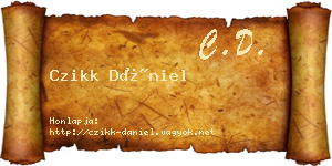 Czikk Dániel névjegykártya